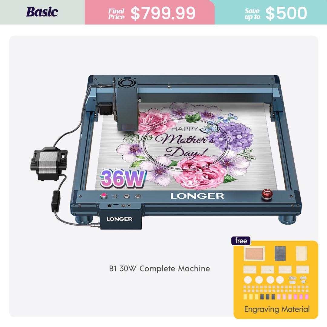 Longer B1 30W Powerful Small Portable Laser Cutting Machine – LONGER