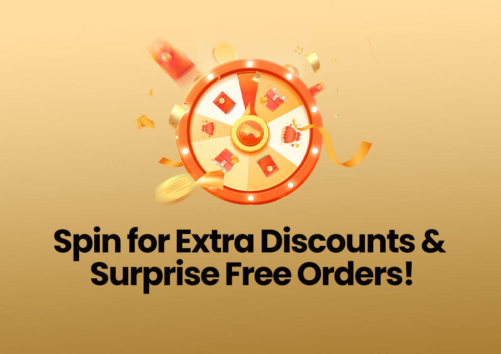 Spin for Extra Discounts & Suprise Free Orders!