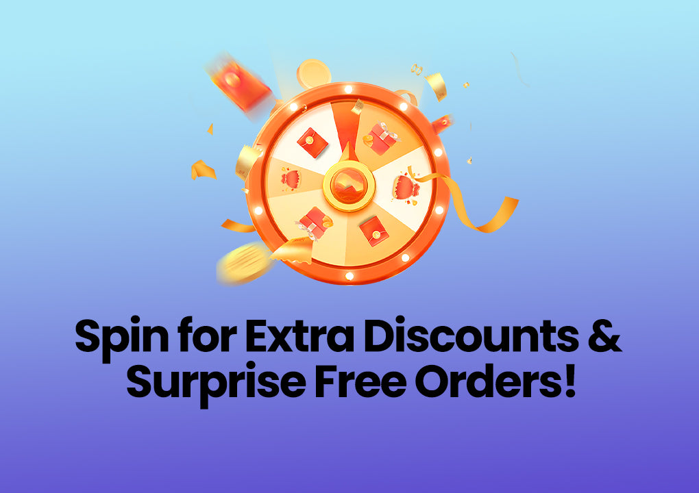 Spin for Extra Discounts & Suprise Free Orders!