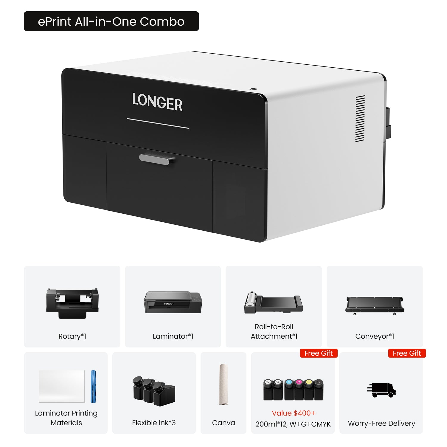 [Pre-order]Longer ePrint Dual-head UV Printer