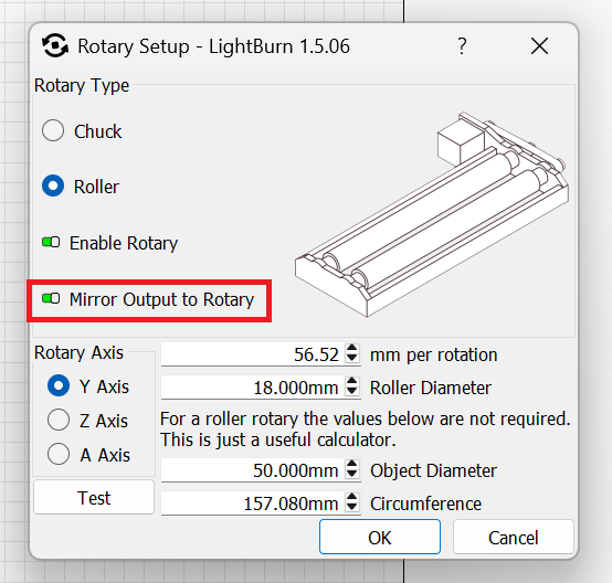 Mirror Output to Rotary