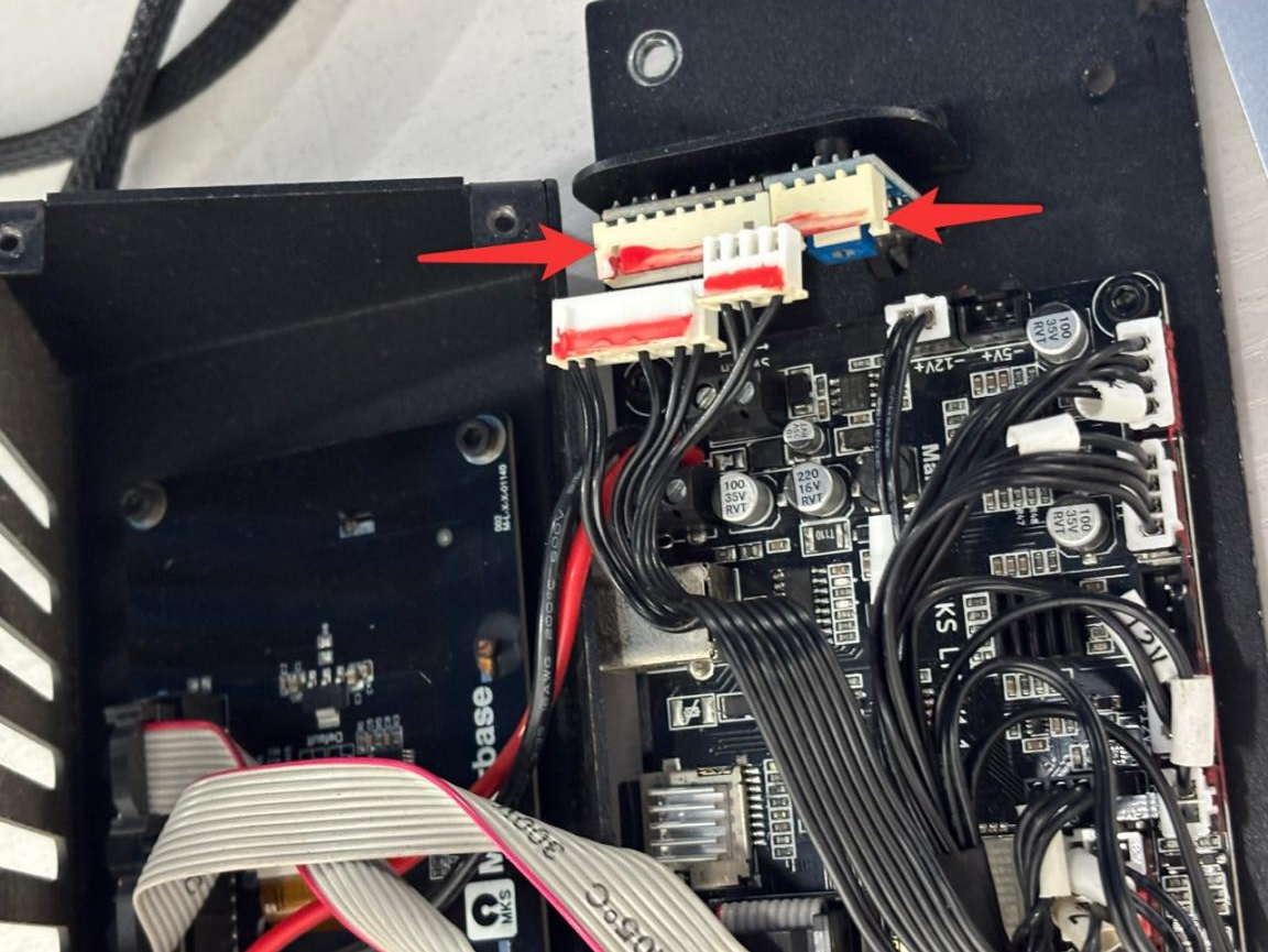 unplug the tilt-sensor cable on the mainboard